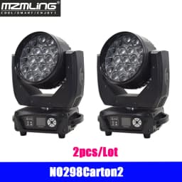 Ship From Local Warehouse 19x15w RGBW 4in1 Wash/Zoom Light With Ring Control DMX512 Moving Head Light DJ/Bar Stage Light