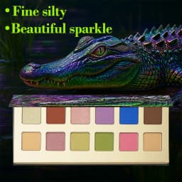 12-Color Crocodile Eye Shadow Palette Highly Pigmented Matte/Shimmer Waterproof Long-Lasting for Stage And Party Use