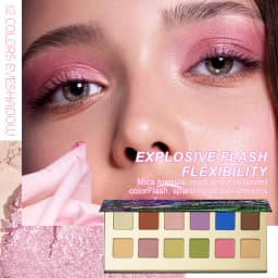 12-Color Crocodile Eye Shadow Palette Highly Pigmented Matte/Shimmer Waterproof Long-Lasting for Stage And Party Use