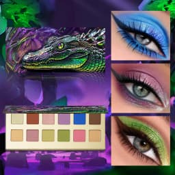 12-Color Crocodile Eye Shadow Palette Highly Pigmented Matte/Shimmer Waterproof Long-Lasting for Stage And Party Use