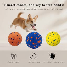 BOOTEELY Pet Smart Interactive Ball Bouncing Ball For Dogs Electric Automatic Vibrating Popcorn Gravity Jumping Wear Resistant Foam Ball