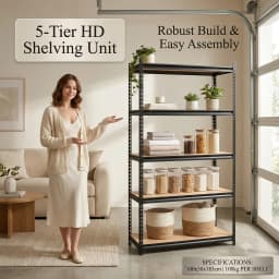 72 Inch Heavy-Duty Metal Storage Shelves, With A Load-Bearing Capacity Of 400 Pounds Per Layer, Adjustable Height, Easy Assembly For Independent Garage, Warehouse, And Office Shelves - Industrial Style Sorting Rack, Utility Shelves, Garage Shelving