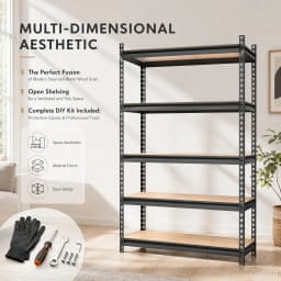 72 Inch Heavy-Duty Metal Storage Shelves, With A Load-Bearing Capacity Of 400 Pounds Per Layer, Adjustable Height, Easy Assembly For Independent Garage, Warehouse, And Office Shelves - Industrial Style Sorting Rack, Utility Shelves, Garage Shelving