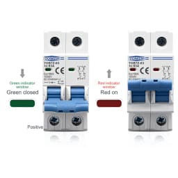 TOMZN 2P DC MCB 1000V Solar Mini Circuit Breaker 3A 6A 10A 16A 20A 25A 32A 40A 50A 63A DC MCB for PV System