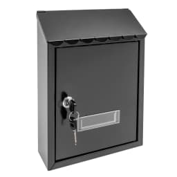 Wall Mounted Mailbox with Lock & Key Large Capacity Retro Style Iron Letter Box Weatherproof for House Apartment Office Use