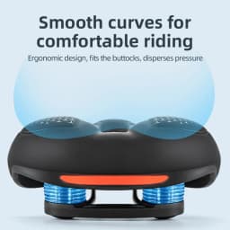 ROCKBROS Bike Saddle Silicone Cushion Shock Absorbing Comfortable Cycling Seat Hollow Breathable Thickened Sponge Bicycle Seat