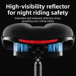 ROCKBROS Bike Saddle Silicone Cushion Shock Absorbing Comfortable Cycling Seat Hollow Breathable Thickened Sponge Bicycle Seat
