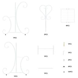 4 Tier Metal Plant Stand for Indoor Outdoor Garden Patio Flower Pot Display Rack Organizer Black and White