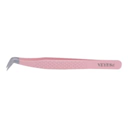 Veyes Inc Eyelash Extensions Tweezers Veyelash Professional 90 Degree Tweezers for Volume Stainless Steel 3D Accurate Closure