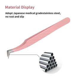 Veyes Inc Eyelash Extensions Tweezers Veyelash Professional 90 Degree Tweezers for Volume Stainless Steel 3D Accurate Closure