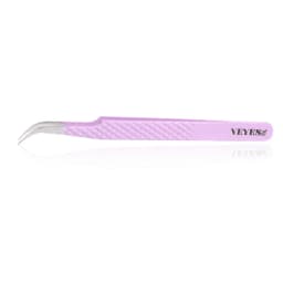 Veyes Inc Eyelash Extensions Tweezers Veyelash Professional 90 Degree Tweezers for Volume Stainless Steel 3D Accurate Closure