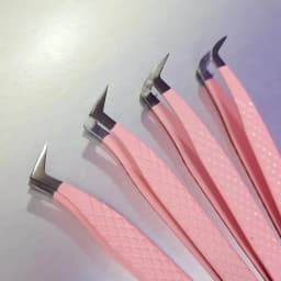 Veyes Inc Eyelash Extensions Tweezers Veyelash Professional 90 Degree Tweezers for Volume Stainless Steel 3D Accurate Closure