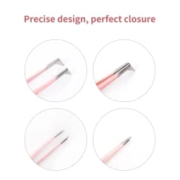 Veyes Inc Eyelash Extensions Tweezers Veyelash Professional 90 Degree Tweezers for Volume Stainless Steel 3D Accurate Closure