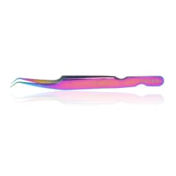 Veyes Inc Eyelash Extensions Tweezers Veyelash Professional 90 Degree Tweezers for Volume Stainless Steel 3D Accurate Closure