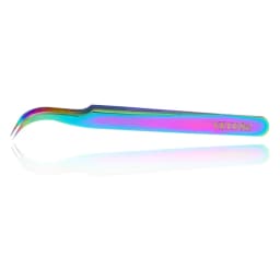 Veyes Inc Eyelash Extensions Tweezers Veyelash Professional 90 Degree Tweezers for Volume Stainless Steel 3D Accurate Closure