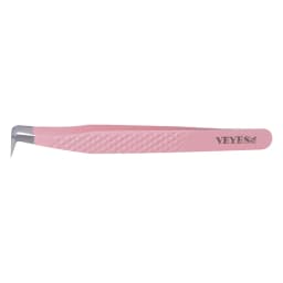 Veyes Inc Eyelash Extensions Tweezers Veyelash Professional 90 Degree Tweezers for Volume Stainless Steel 3D Accurate Closure