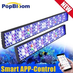NEW PopBloom WiFi Led Aquarium Light, Full Spectrum Marine Aquarium Lamp For 60-240cm Reef Corals Seawater Led Fish Tank Lights