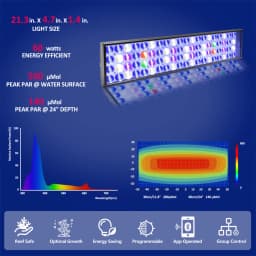 NEW PopBloom WiFi Led Aquarium Light, Full Spectrum Marine Aquarium Lamp For 60-240cm Reef Corals Seawater Led Fish Tank Lights