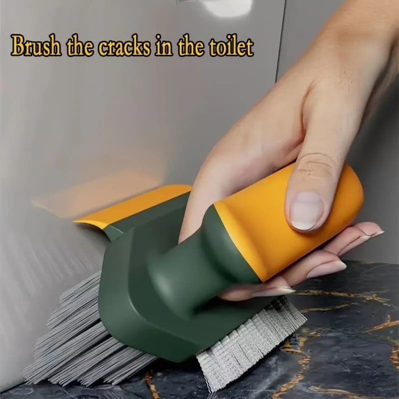 3-In-1 Multi-Function Cleaning Brush Hard Bristle Scrub Brush With Gap Brush T-Handle Grout Cleaner For Bathroom Kitchen Window