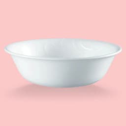 Madeline Embossed White Soup Cereal Bowls Lightweight Microwave Dishwasher Safe Triple Layer Strong Chip Crack Resistant
