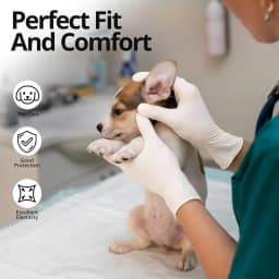 Disposable Nitrile Gloves 100 Count,White Latex Free Powder Free Gloves for Medical,Cleaning,Cooking and Food Handling
