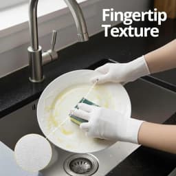 Disposable Nitrile Gloves 100 Count,White Latex Free Powder Free Gloves for Medical,Cleaning,Cooking and Food Handling