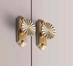 Goo-Ki Modern 3''Hole Centers Brushed Brass Cabinet Pulls,Accessible Luxury Zinc Alloy Din Cup Cabinet Pulls with Mordern Style