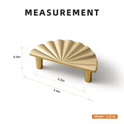 Goo-Ki Modern 3''Hole Centers Brushed Brass Cabinet Pulls,Accessible Luxury Zinc Alloy Din Cup Cabinet Pulls with Mordern Style
