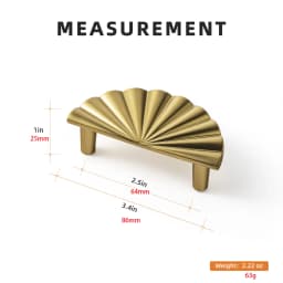 Goo-Ki Modern 3''Hole Centers Brushed Brass Cabinet Pulls,Accessible Luxury Zinc Alloy Din Cup Cabinet Pulls with Mordern Style