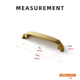 Goo-Ki Modern 3''Hole Centers Brushed Brass Cabinet Pulls,Accessible Luxury Zinc Alloy Din Cup Cabinet Pulls with Mordern Style