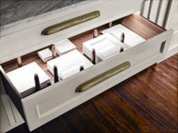 Goo-Ki Modern 3''Hole Centers Brushed Brass Cabinet Pulls,Accessible Luxury Zinc Alloy Din Cup Cabinet Pulls with Mordern Style