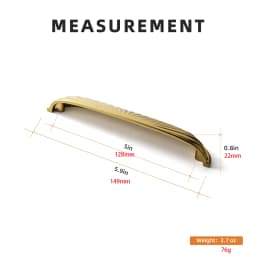 Goo-Ki Modern 3''Hole Centers Brushed Brass Cabinet Pulls,Accessible Luxury Zinc Alloy Din Cup Cabinet Pulls with Mordern Style