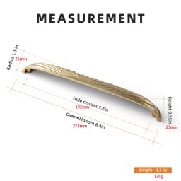Goo-Ki Modern 3''Hole Centers Brushed Brass Cabinet Pulls,Accessible Luxury Zinc Alloy Din Cup Cabinet Pulls with Mordern Style