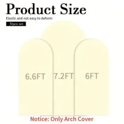 3Pcs Wedding Arch Cover 6FT-6.6FT-7FT Wedding Arch Stand Top Chiara Arch Backdrop Stands Party Baby Shower Decoration