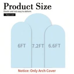 3Pcs Wedding Arch Cover 6FT-6.6FT-7FT Wedding Arch Stand Top Chiara Arch Backdrop Stands Party Baby Shower Decoration