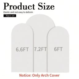 3Pcs Wedding Arch Cover 6FT-6.6FT-7FT Wedding Arch Stand Top Chiara Arch Backdrop Stands Party Baby Shower Decoration
