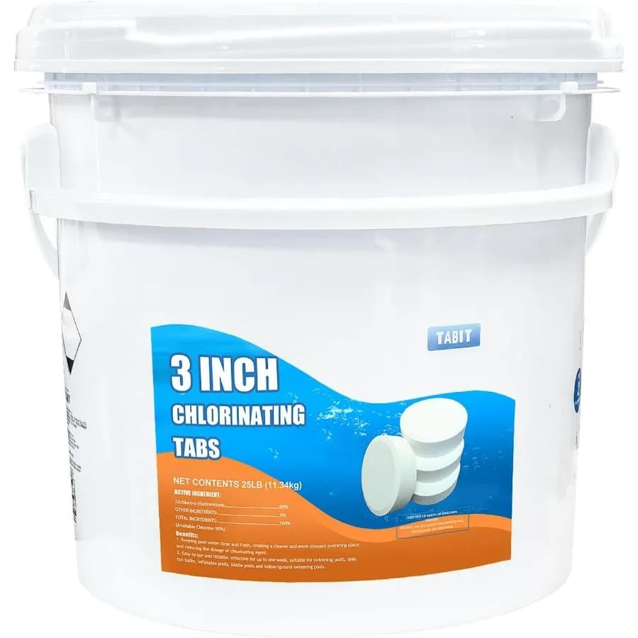 Chlorine Tablets TABIT Swimming Pool Long Lasting Chlorinating Tablets Slow Dissolving Tri-Chlor for Swim Pool