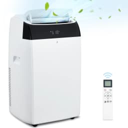 14000 BTU Portable Air Conditioner with Dehumidifier, AC Unit with Remote,Window Mount Exhaust Kit,for Rooms Up to 750 Sq. Ft.