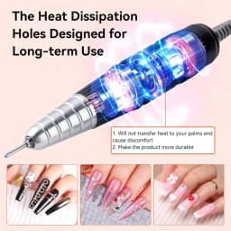 MAKARTT 30000RPM Electric Handpiece for Up200 Nail Drill Machine Professional E File 3 Pins White