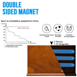 1PC Upgraded Home Kitchen Double-sided Wooden Magnetic Knife Block Kitchen-Friendly Kitchen Accessories for Kitchen Convenience Exceptional User Experience No Drilling Storage Magnetic Stands Organizer Tools