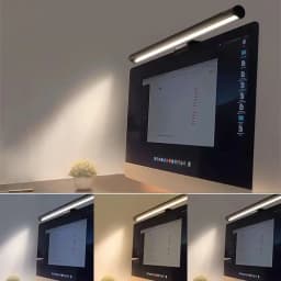 Stepless Dimmable RGB Monitor Light Bar, LED Screen Hanging Lamp with Atmosphere Lighting for Gaming & Study