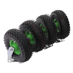 10 Inch Pneumatic Casters Set of 4, Heavy Duty Casters Air Tires Rubber Wheel with Tread Pattern for Hand Truck, Freight Equipment, 275.58lbs Capacity