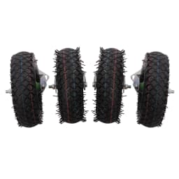 10 Inch Pneumatic Casters Set of 4, Heavy Duty Casters Air Tires Rubber Wheel with Tread Pattern for Hand Truck, Freight Equipment, 275.58lbs Capacity