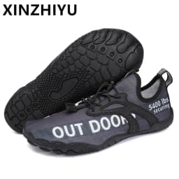 Men Water Shoes Swimming Barefoot Quick Dry Lightweight Aqua Sneakers Outdoor Sports Five Fingers Upstream Wading Shoes Summer Breathable Surfing Sandals Beach Trekking New Big Size