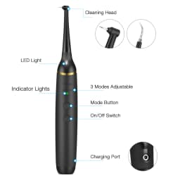 Electric Ultrasonic Dental Scaler 5 Modes Calculus Oral Tartar Remover Tooth Stain 9 Levels Cleaner Teeth Whitening Oral Care