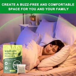 Mosquito Repellent Sachets (10-Pack), Made with Natural Plant Essential Oils, for Indoor & Outdoor Use. Ideal for Various Occasions, Including Home, Patio, Camping, Travel, Gatherings, and Hiking.