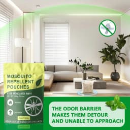 Mosquito Repellent Sachets (10-Pack), Made with Natural Plant Essential Oils, for Indoor & Outdoor Use. Ideal for Various Occasions, Including Home, Patio, Camping, Travel, Gatherings, and Hiking.