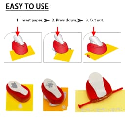 Christmas Pattern Punch Set with Lace Scissors, 9 Xmas Shapes Paper Hole Punch for Holiday Card DIY Scrapbooking Decor