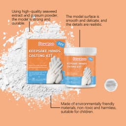 100G Keepshake Hand Mold Casting Set for Couple Meanningful Gift Romantic DIY 3D Gift Non-toxic Skin-friendly Hand Mold Diy Set