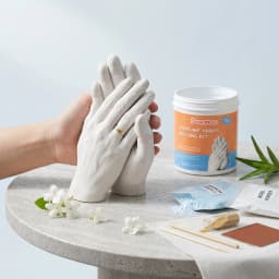 100G Keepshake Hand Mold Casting Set for Couple Meanningful Gift Romantic DIY 3D Gift Non-toxic Skin-friendly Hand Mold Diy Set